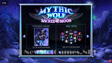 Mythic wolf sacred moon game  Mythic Wolf Sacred Moon introduces an exciting new five reel layout featuring a diamond grid with 720 win lines, stacked wilds, free spins, and the Sacred Moon Dream Catcher Bonus round! • Game